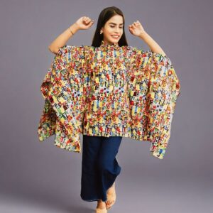 Designed by Dolle multicolor kaftan shirt with color