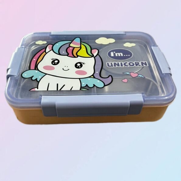 Unicorn 4 Division Stainless Steel Jumbo Lunch Box