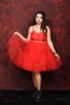 Valentine Special Red Baby Doll frock